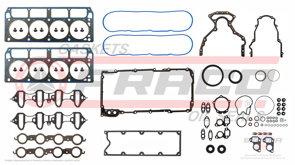 FSX-3082172-1 - JUEGO DE EMPAQUES PARA CADILLAC ESCALADE V8 6.0 L 16 V. OHV 2002-2006