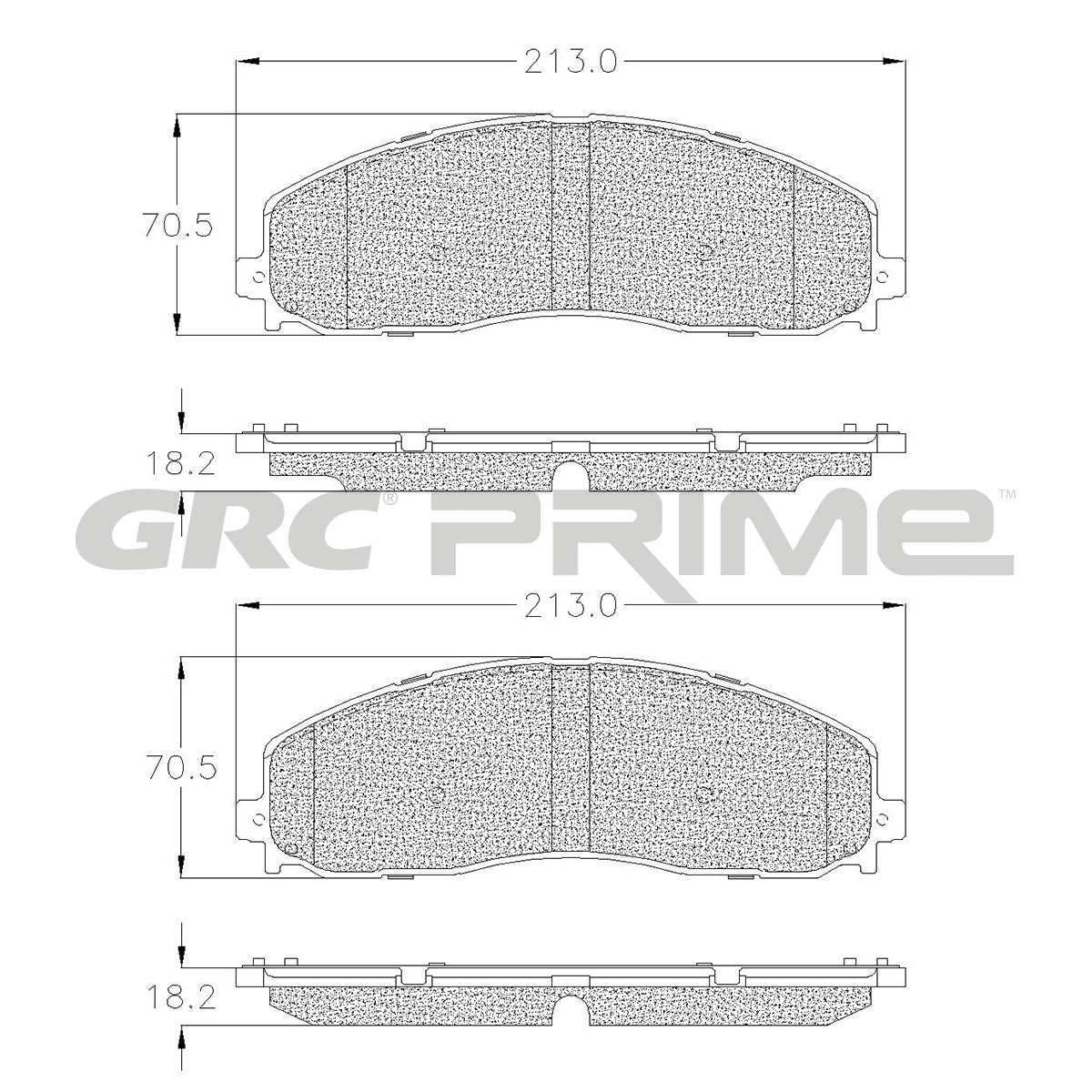 GPRD1680SD - BALATAS SEMIMETALICAS DELANTERAS PARA FORD F-250 SUPER DUTY 2013-2013