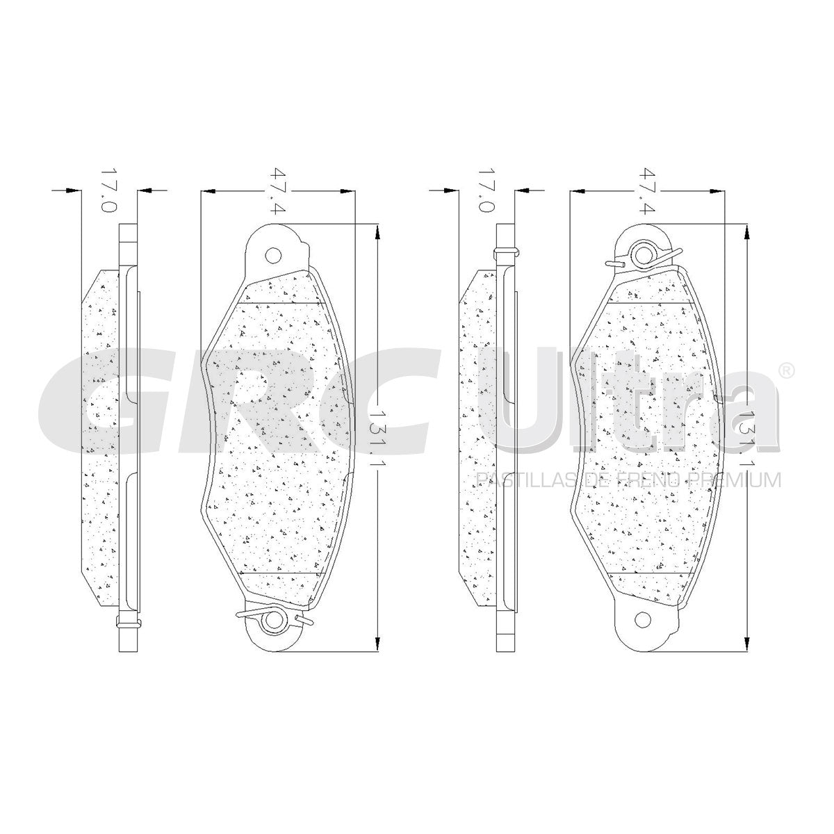 GCD1499 - BALATAS CERAMICAS DELANTERAS PARA RENAULT KANGOO 2007-2009