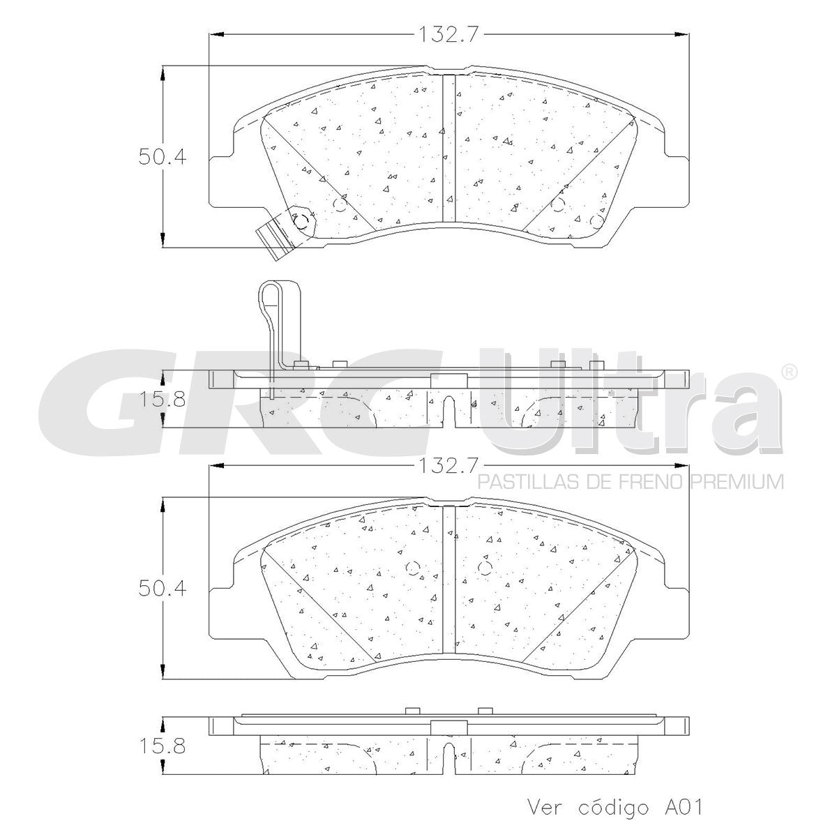 GCD1935 - BALATAS CERAMICAS DELANTERAS PARA HYUNDAI GRAND I10 2015-2020