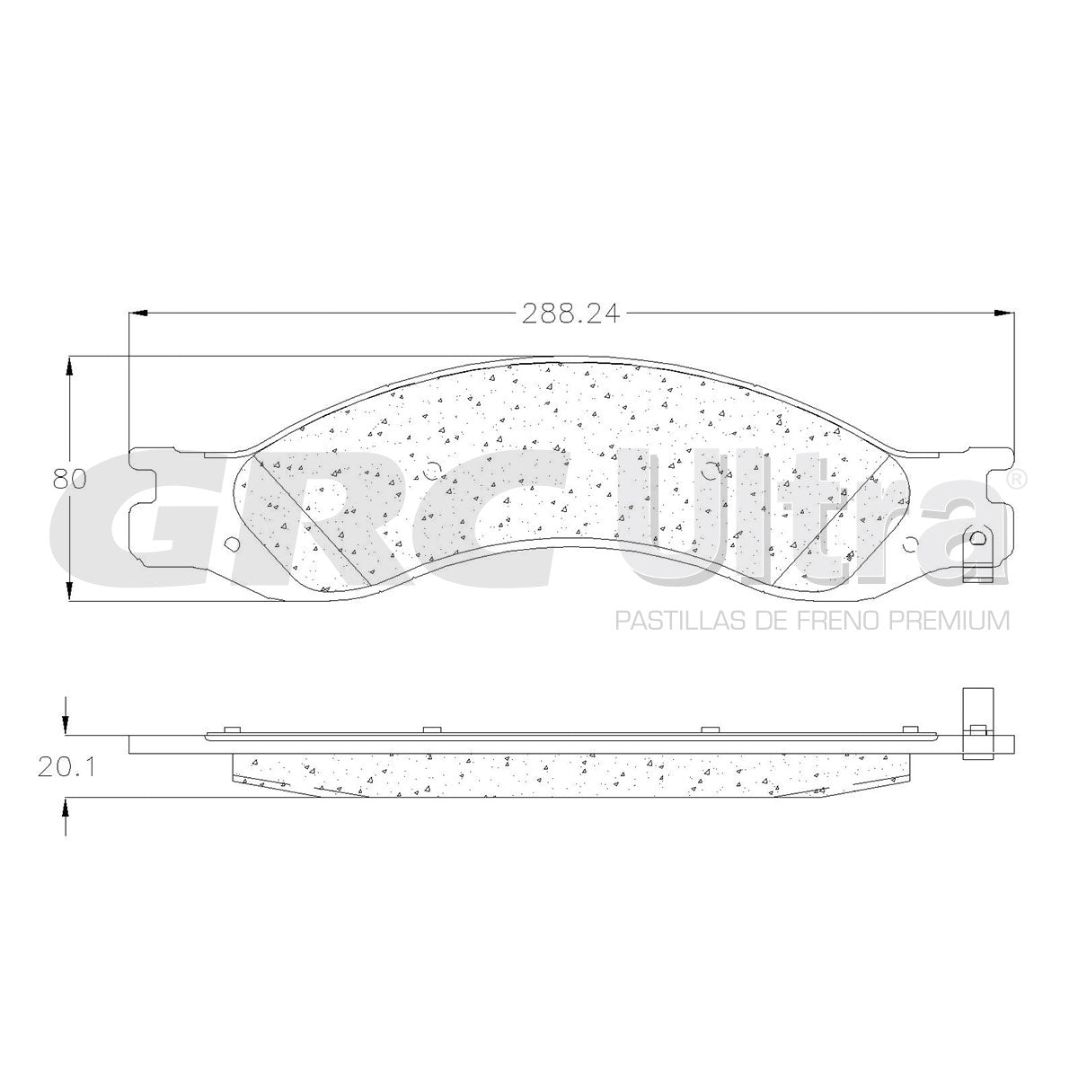 GMD1064 - BALATAS SEMIMETALICAS TRASERAS PARA CHEVROLET C4500 KODIAK 2003-2009