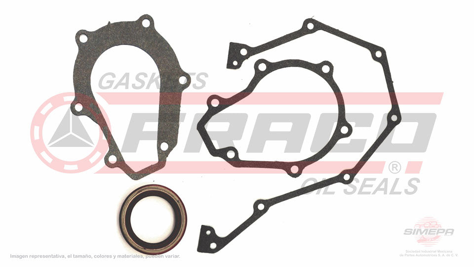 TCX-1160001 - EMPAQUE DE TAPA DE DISTRIBUCION PARA CHRYSLER CORDOBA L6 3.7 L 12 V. 225 CID 1980-1983