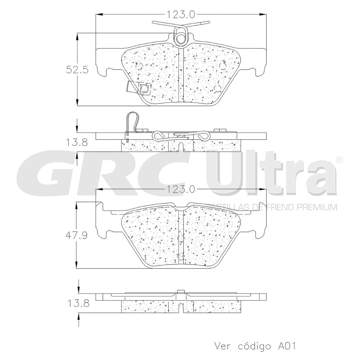 GCD1808 - BALATAS CERAMICAS TRASERAS PARA SUBARU ASCENT 2019-2022