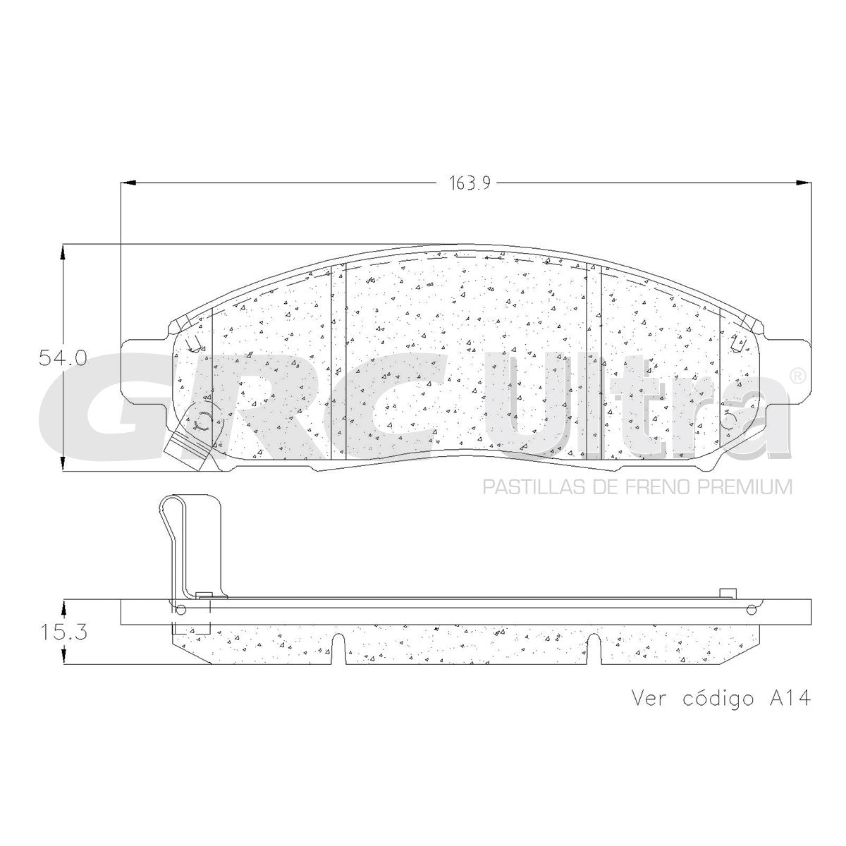 GCD1094 - BALATAS CERAMICAS DELANTERAS PARA CHEVROLET CITY EXPRESS 2015-2018