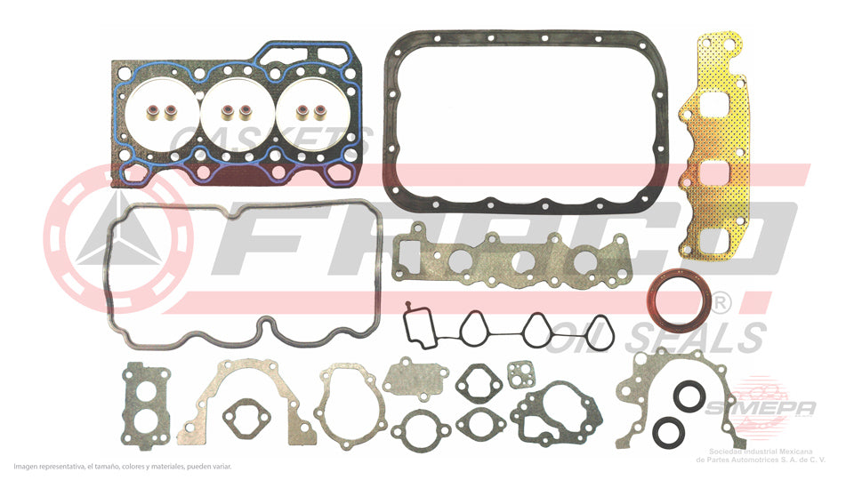 FSX-1630001 - JUEGO DE EMPAQUES PARA DAEWOO MATIZ L3 0.8 L 6 V. SOHC F8CV 1998-2006