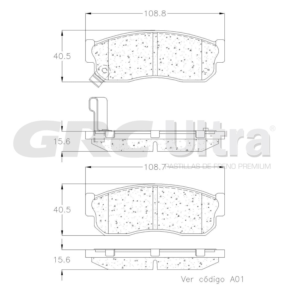 GMD275 - BALATAS SEMIMETALICAS DELANTERAS PARA DATSUN SAMURAI 1984-1984