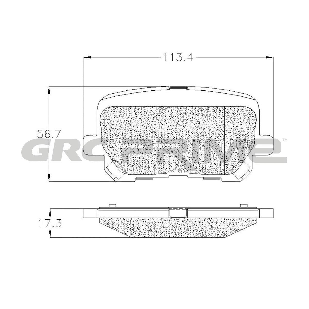 GPRD1766PL - BALATAS LOW METAL TRASERAS PARA DODGE CHARGER ENFORCER 2014-2014