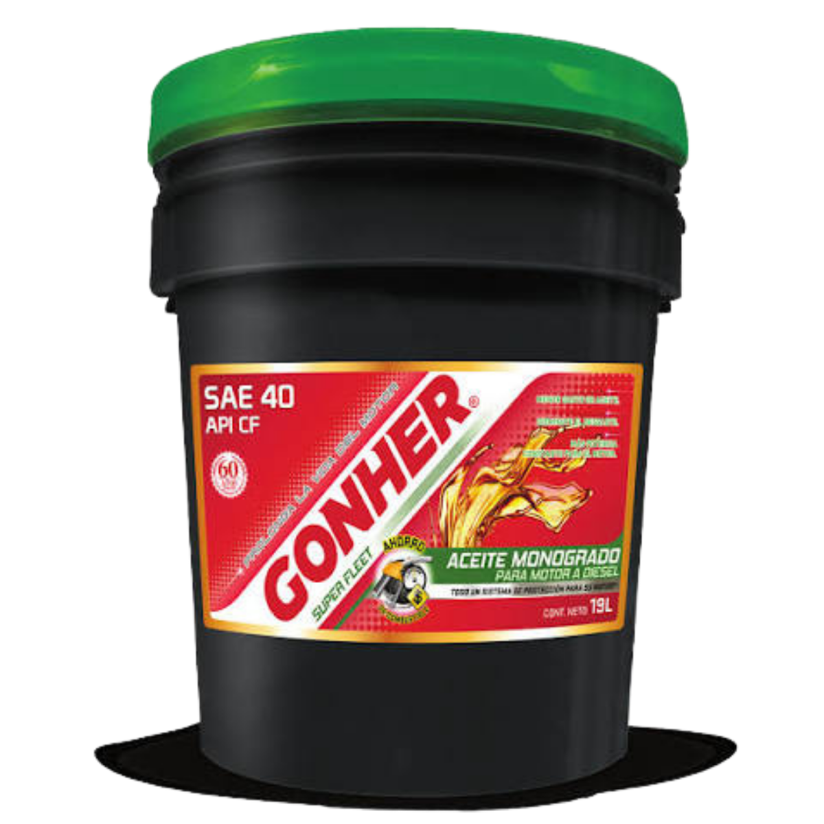 GH-1005302 - ACEITE GONHER SAE 40 API SL CUBETA DE 19 LITROS