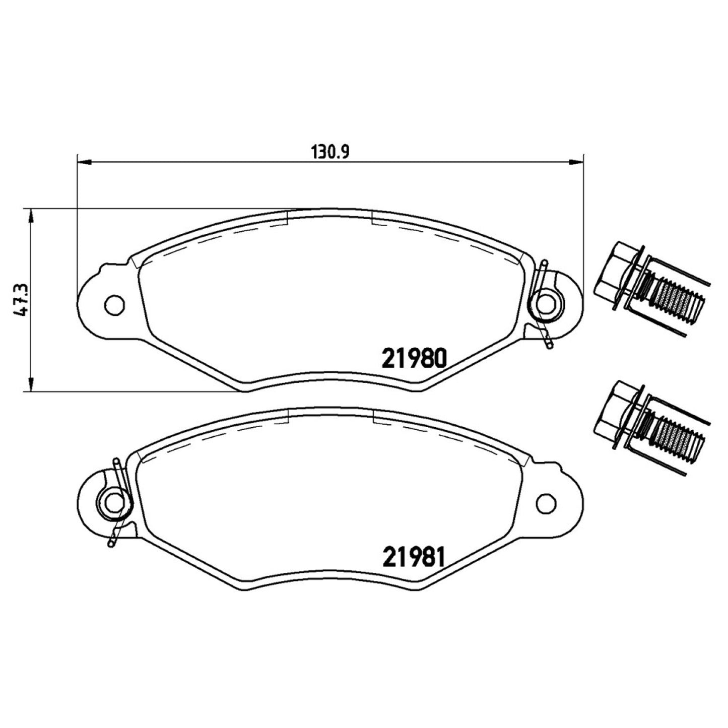 BRE-P61098 - BALATAS DELANTERAS PARA RENAULT KANGOO AUTHENTIQUE 2007-2009