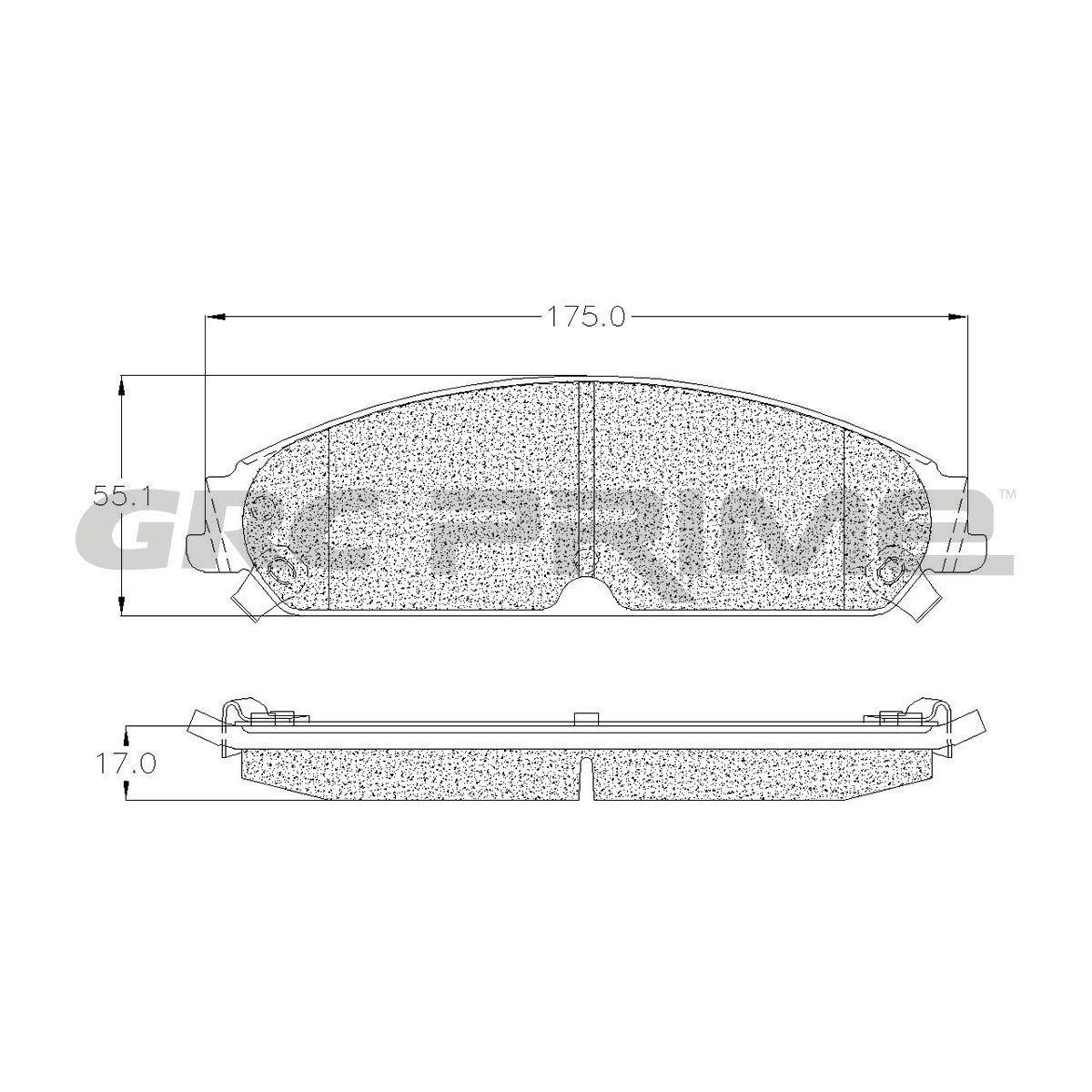 GPRD1058A - BALATAS SEMIMETALICAS DELANTERAS PARA CHRYSLER 200 2013-2013