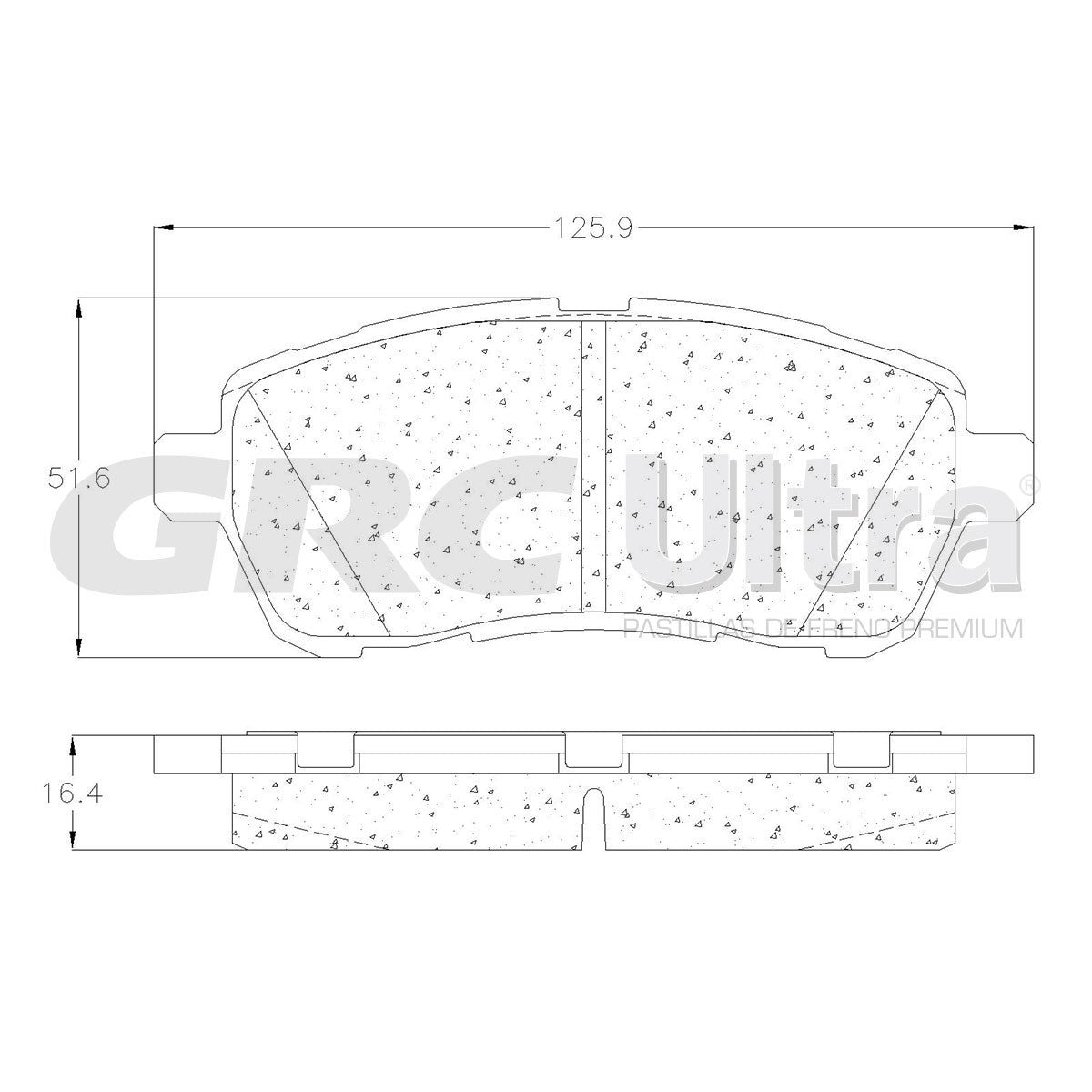 GCD1454 - BALATAS CERAMICAS DELANTERAS PARA FORD FIESTA S 2014-2019