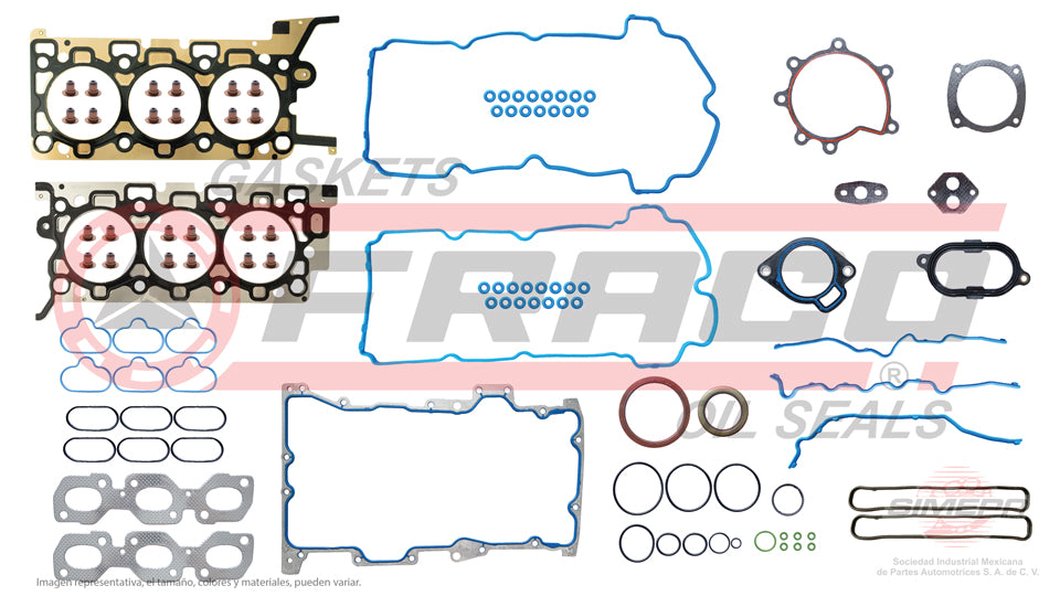 FSX-2662058 - JUEGO DE EMPAQUES PARA JAGUAR S-TYPE V6 3.0 L DOHC 24 V. AJ27 2000-2003