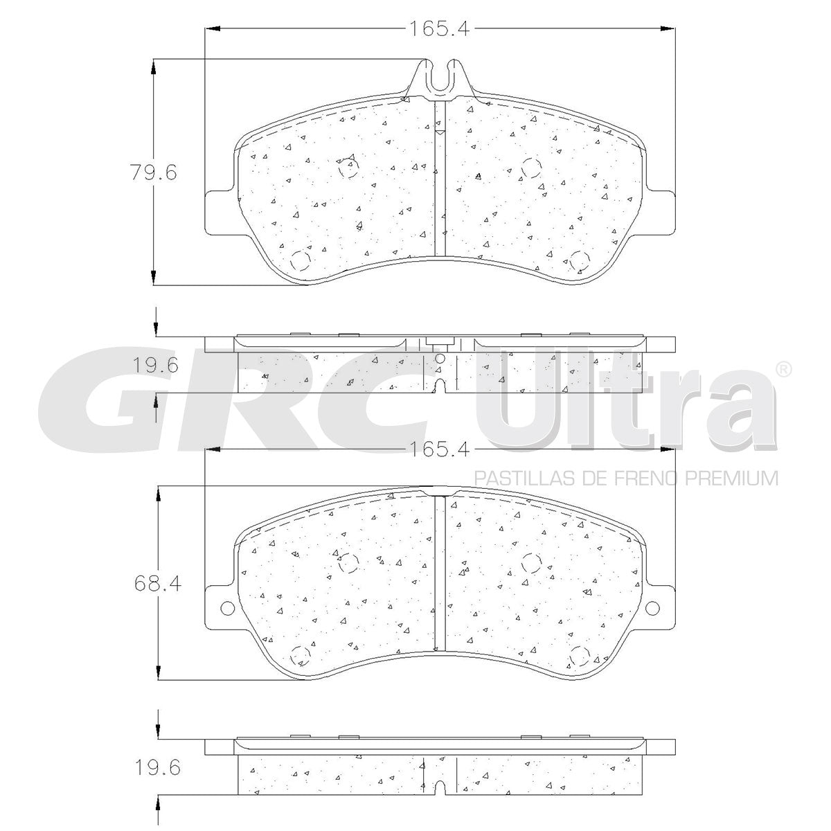 GCD1406 - BALATAS CERAMICAS DELANTERAS PARA MERCEDES-BENZ GLK250 2013-2015