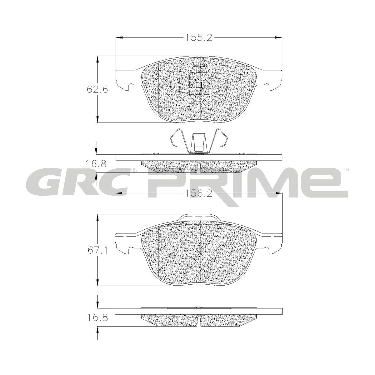 GPRD1044 - BALATAS CERAMICAS DELANTERAS PARA FORD C-MAX 2013-2018