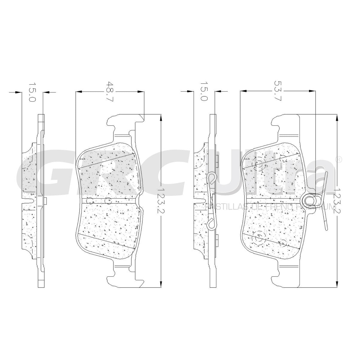 GCD1833 - BALATAS CERAMICAS TRASERAS PARA FORD EDGE 2021-2022