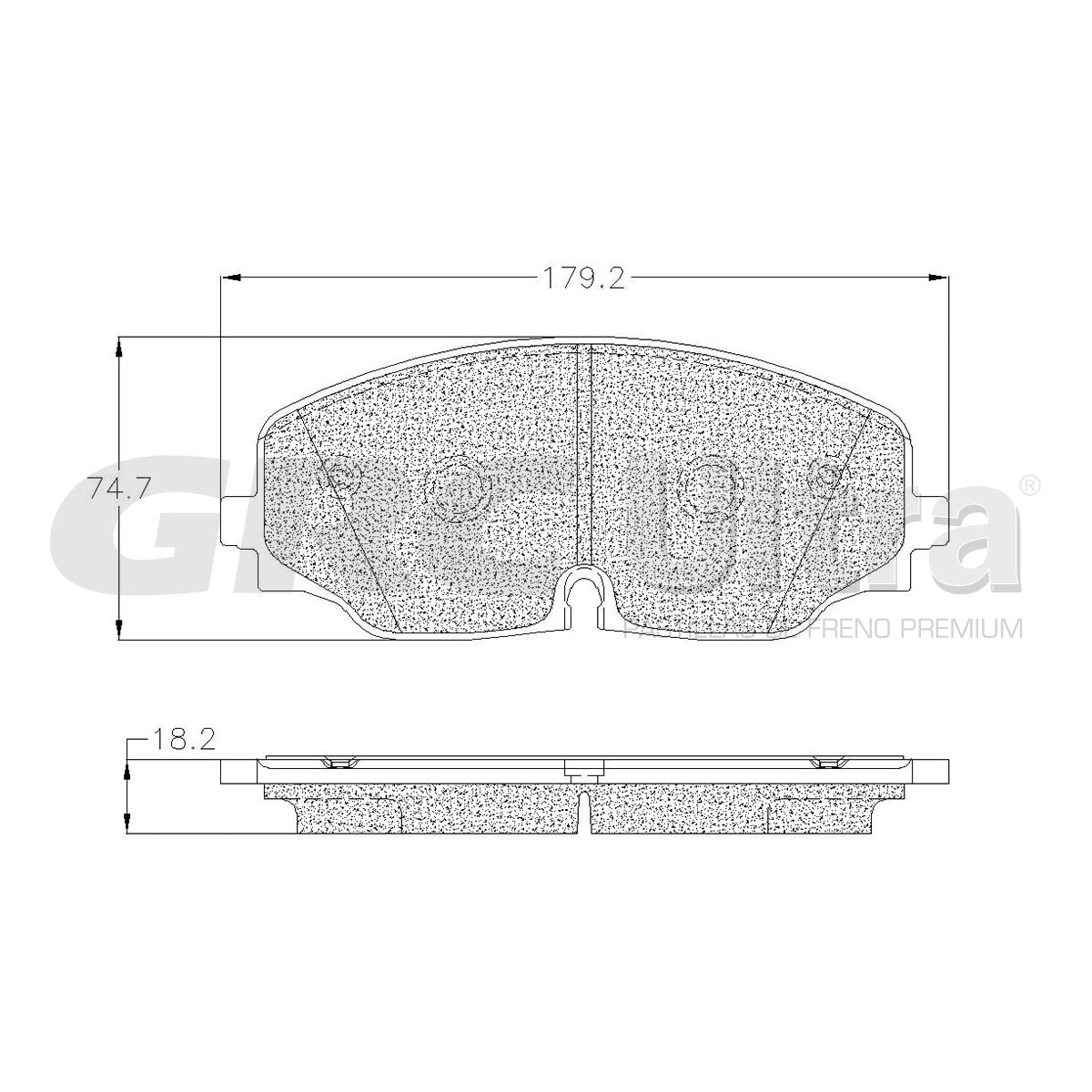 GCD2074 - BALATAS CERAMICAS DELANTERAS PARA VOLKSWAGEN ATLAS 2018-2024