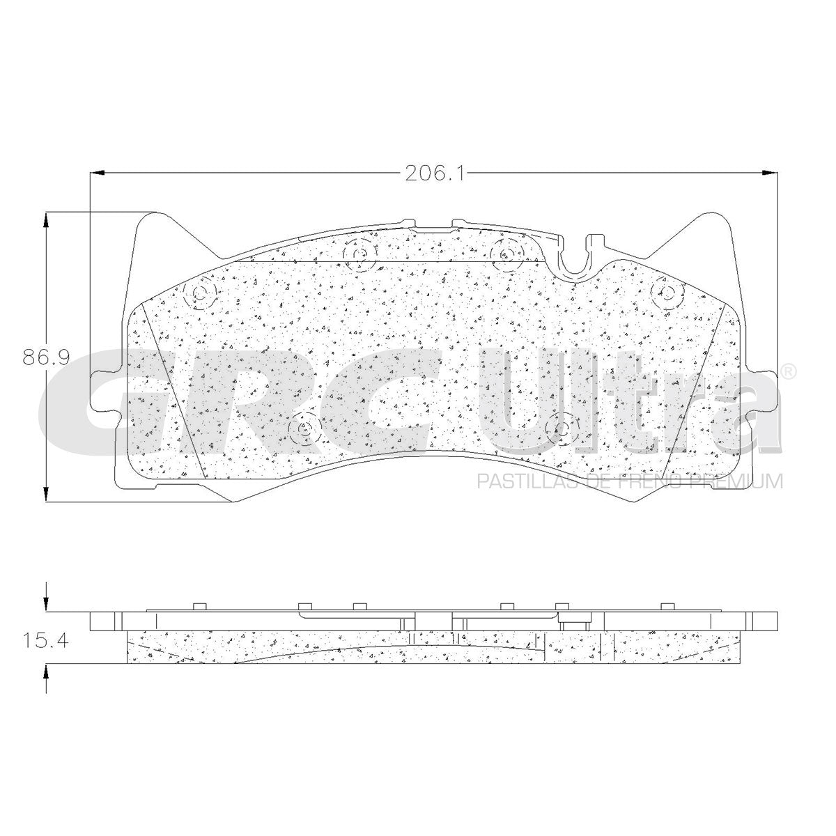 GMD1873 - BALATAS SEMIMETALICAS DELANTERAS PARA MERCEDES-BENZ AMG GT 2017-2019