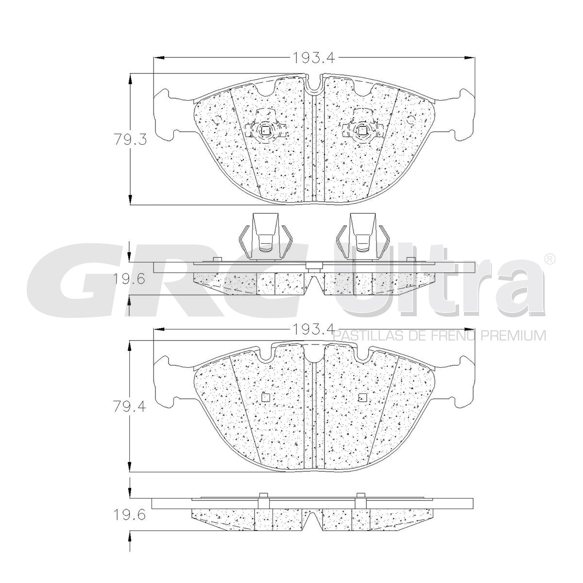 GMD920 - BALATAS SEMIMETALICAS DELANTERAS PARA BMW X5 4.4I 2006-2006