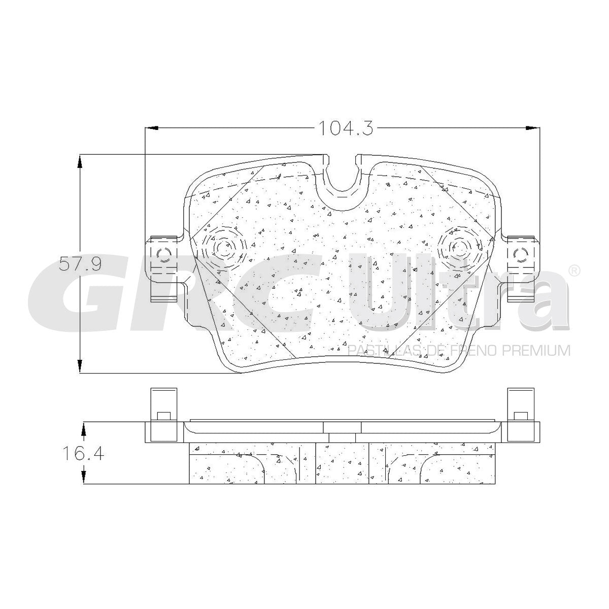 GMD1752 - BALATAS SEMIMETALICAS TRASERAS PARA JAGUAR F-TYPE BASE 2.0L 2018-2018