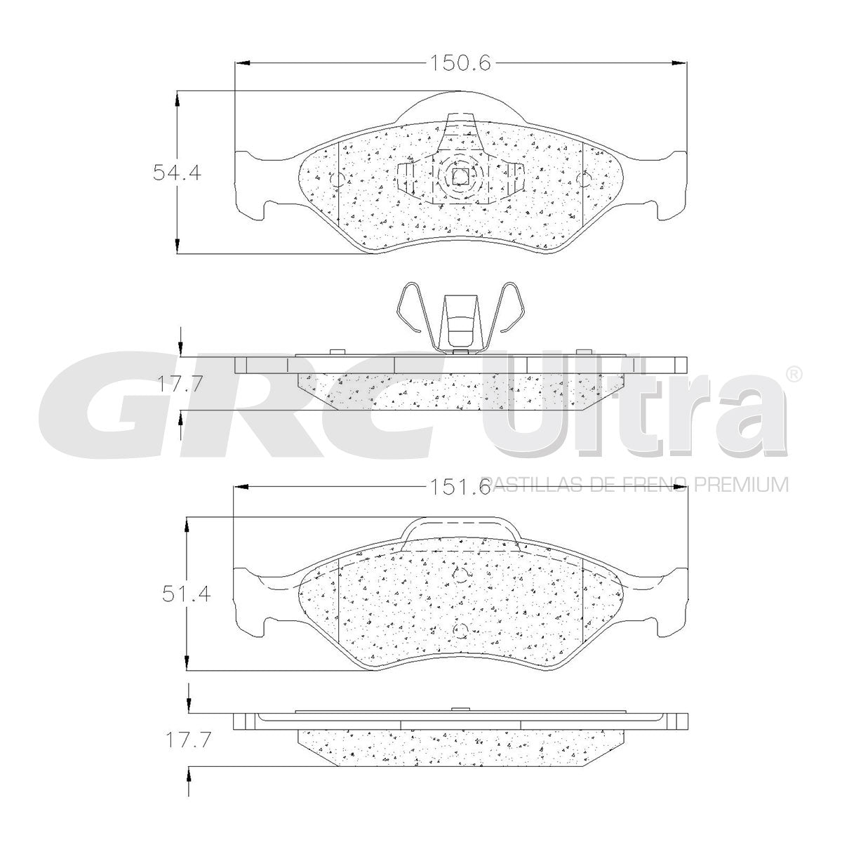 GMD1460 - BALATAS SEMIMETALICAS DELANTERAS PARA FORD FIESTA 1999-2001