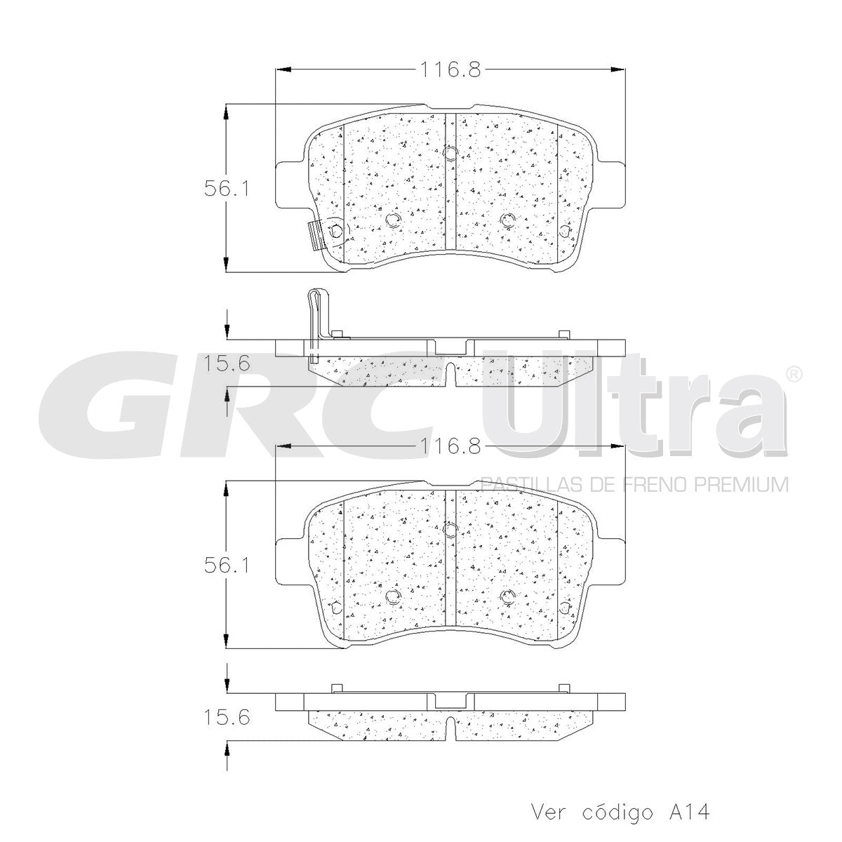 GMD937 - BALATAS SEMIMETALICAS DELANTERAS PARA SUZUKI AERIO 2002-2005