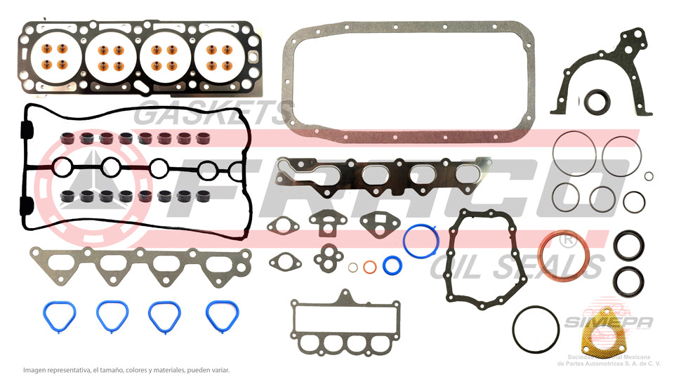 FSX-6040075 - JUEGO DE EMPAQUES PARA CHEVROLET AVEO L4 1.6 L F16D3 16 V. DOHC F16D3 2004-2012