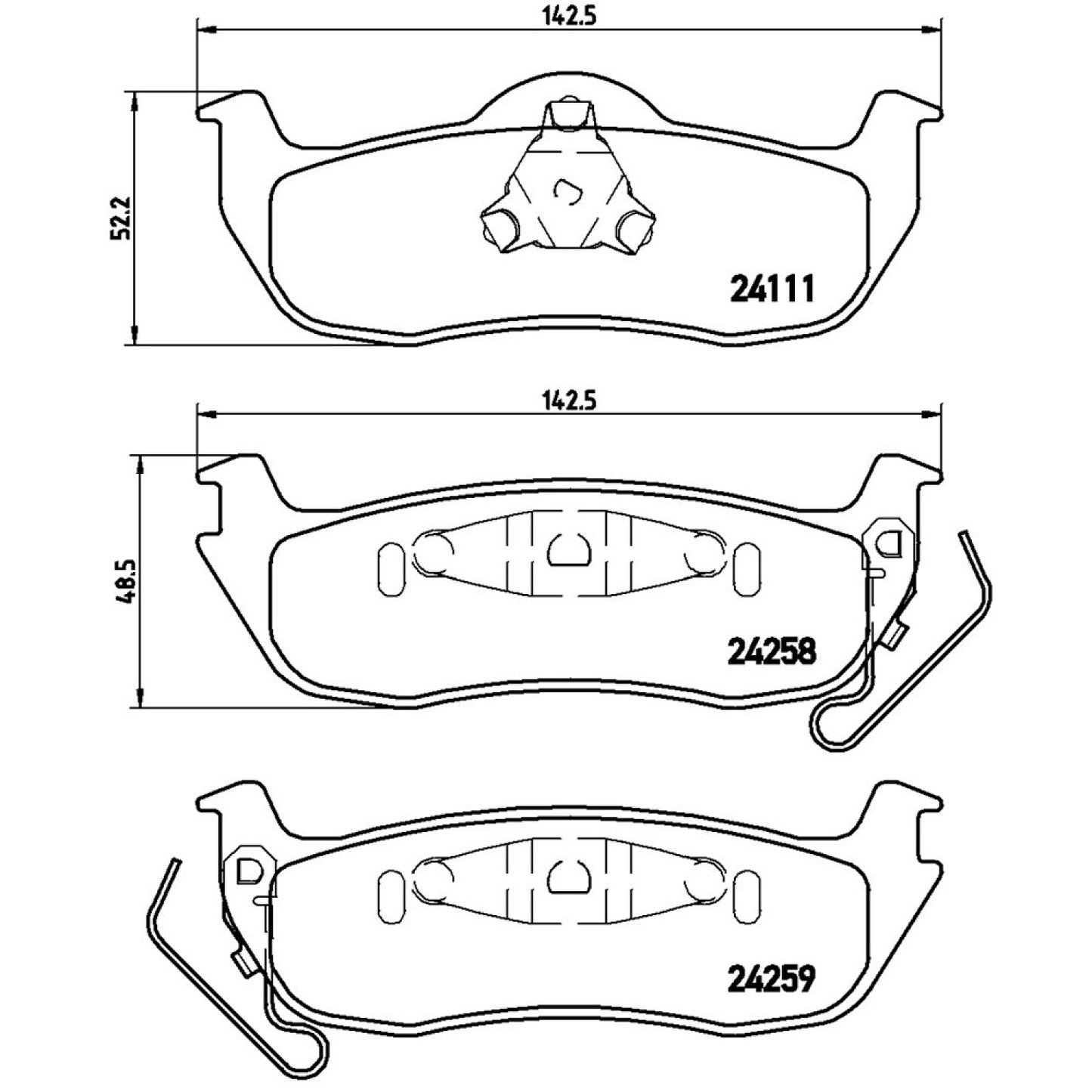 BRE-P37011 - BALATAS TRASERAS PARA JEEP COMMANDER BASE 2006-2007
