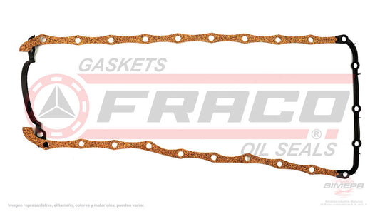 OSX-2660050 - EMPAQUE DE CARTER PARA FORD BRONCO L6 3.9 L 12 V. OHV 1966-1967