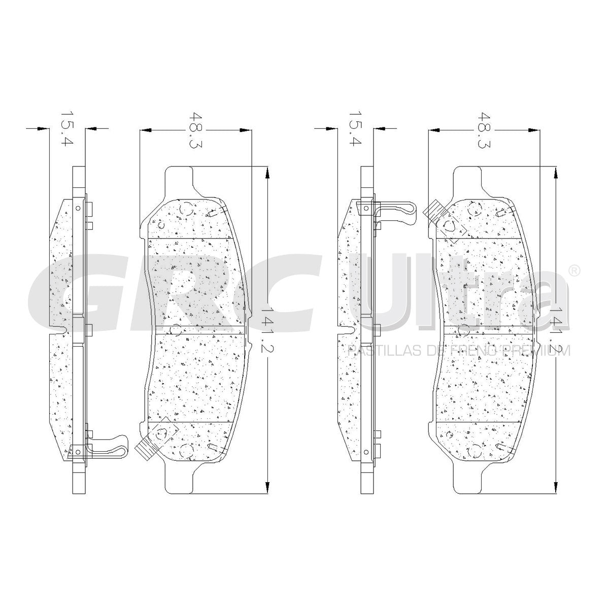 GCD1647 - BALATAS CERAMICAS TRASERAS PARA DODGE DART 2013-2016