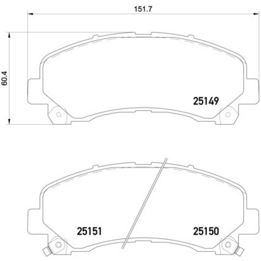 BRE-P34007 - BALATAS DELANTERAS PARA CHEVROLET COLORADO LT 2014-2015