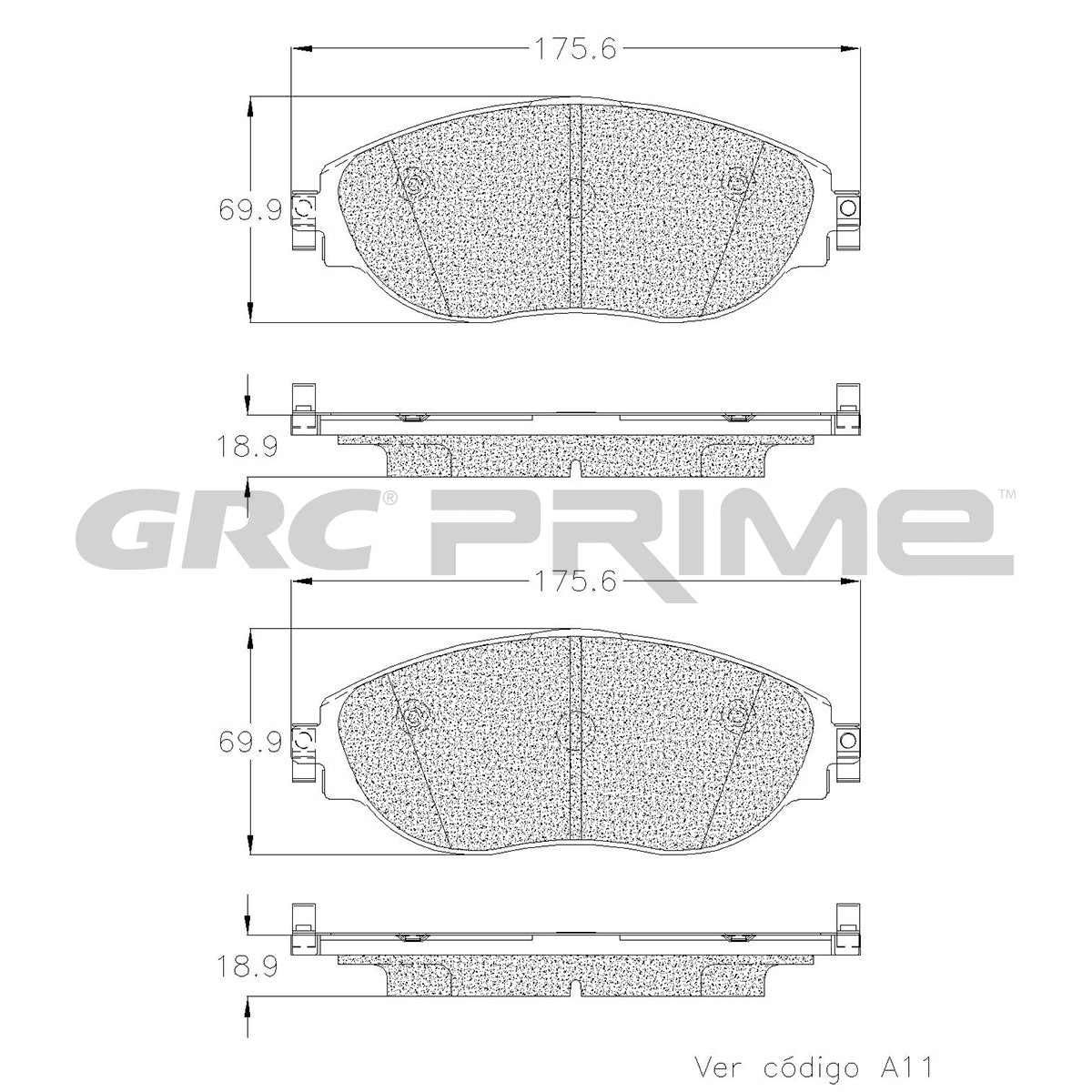 GPRD1633 - BALATAS CERAMICAS DELANTERAS PARA AUDI A3 QUATTRO 2019-2020