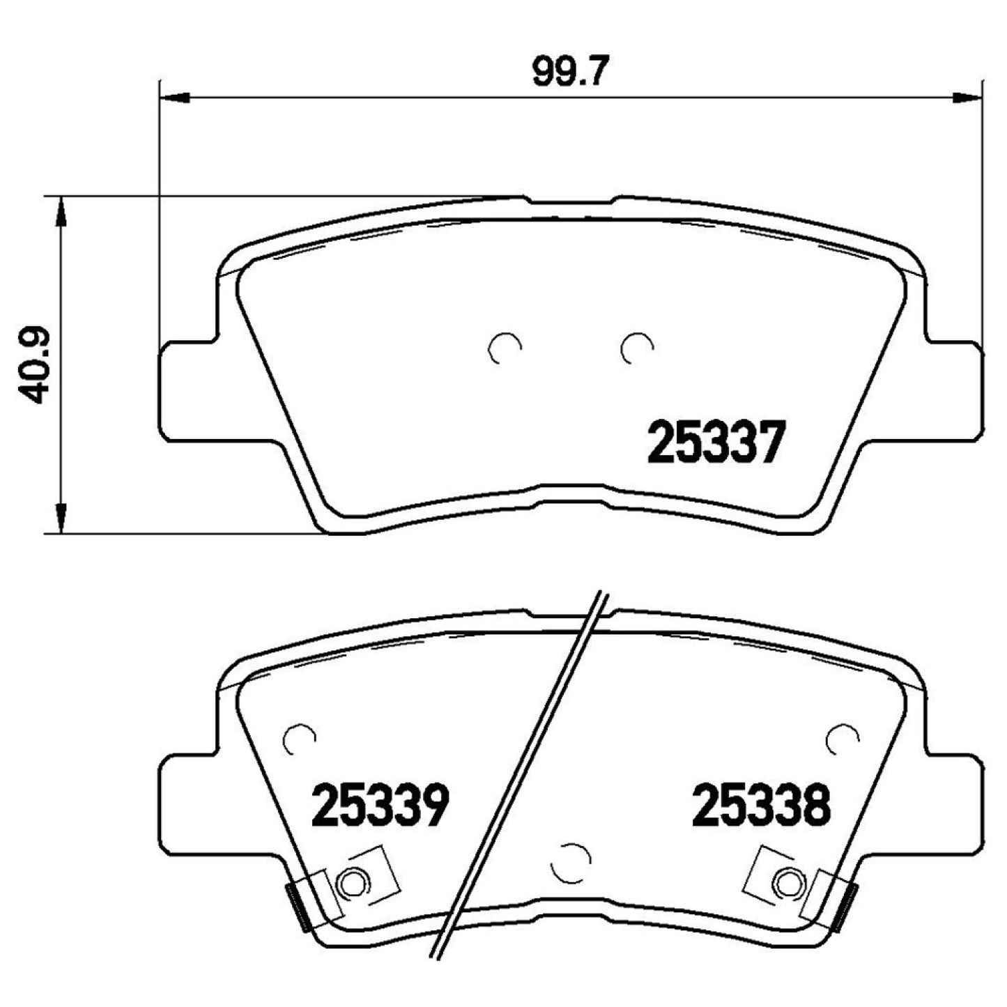 BRE-P30067 - BALATAS TRASERAS PARA DODGE ATTITUDE GL 2012-2014