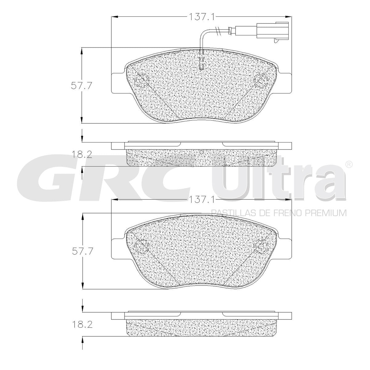 GMD1618 - BALATAS SEMIMETALICAS DELANTERAS PARA FIAT LINEA 2011-2011
