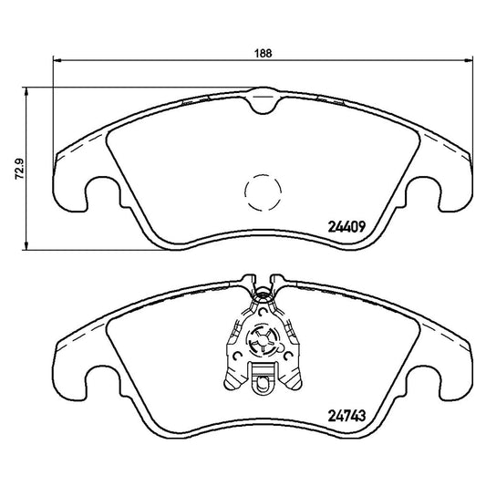 BRE-P24161 - BALATAS DELANTERAS PARA FORD FOCUS RS 2010-2011