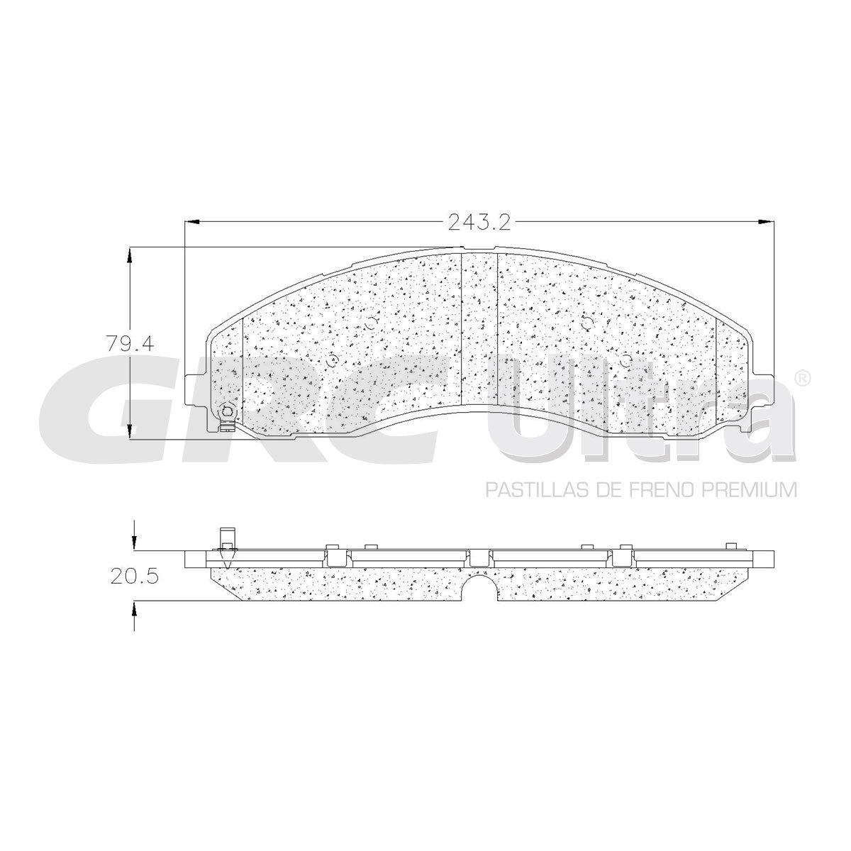 GMD2018 - BALATAS SEMIMETALICAS DELANTERAS PARA FORD F-450 SUPER DUTY 2017-2024