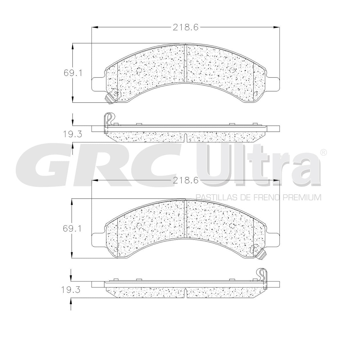 GCD989 - BALATAS CERAMICAS TRASERAS PARA CHEVROLET EXPRESS 3500 2003-2008