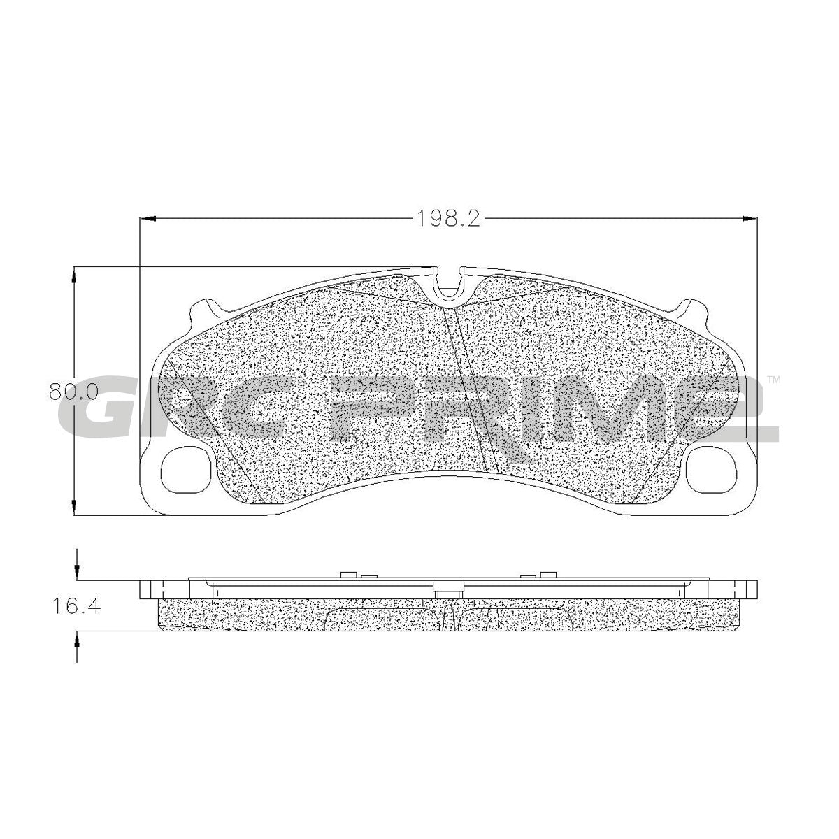 GPRD1741 - BALATAS SEMIMETALICAS DELANTERAS PARA PORSCHE 718 CAYMAN GT4 2020-2020