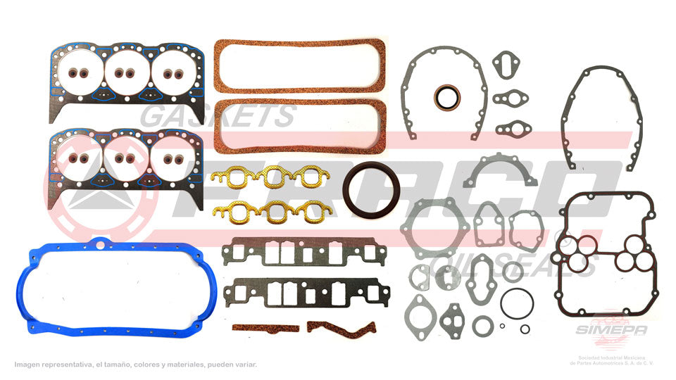 FSX-3062135 - JUEGO DE EMPAQUES PARA CHEVROLET ASTRO V6 4.3 L 12 V. OHV VORTEC 262 " 1992-1993