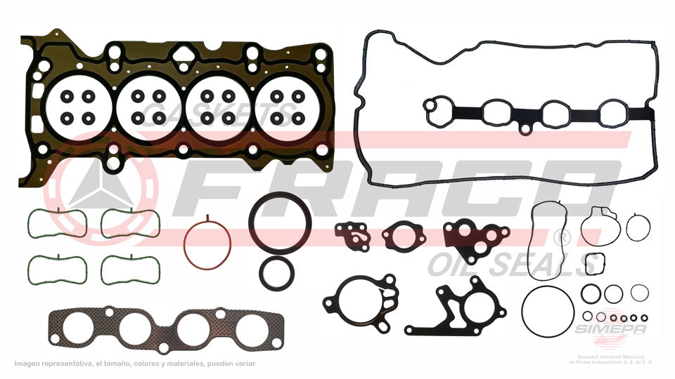 FSX-5340205 - JUEGO DE EMPAQUES PARA MAZDA 3 L4 2.0 L SKYACTIV 16 V. DOHC PEY6/Y7 2012-2013