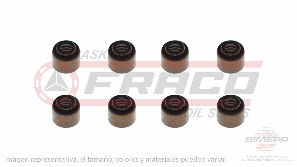 SS-6103-V-08 - SELLOS DE VALVULA POR JUEGOS PARA FORD MUSTANG L4 2.3 L SOHC 8 V. 140 CID 1991-1993
