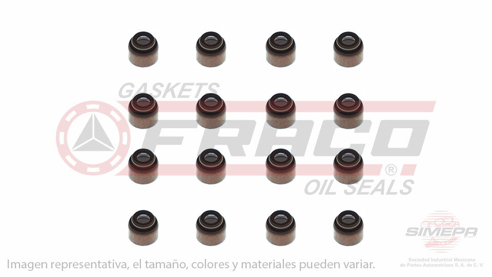 SS-5228-V-16 - SELLOS DE VALVULA POR JUEGOS PARA NISSAN ALTIMA L4 2.4 L 16 V. DOHC KA24DE 1993-2001