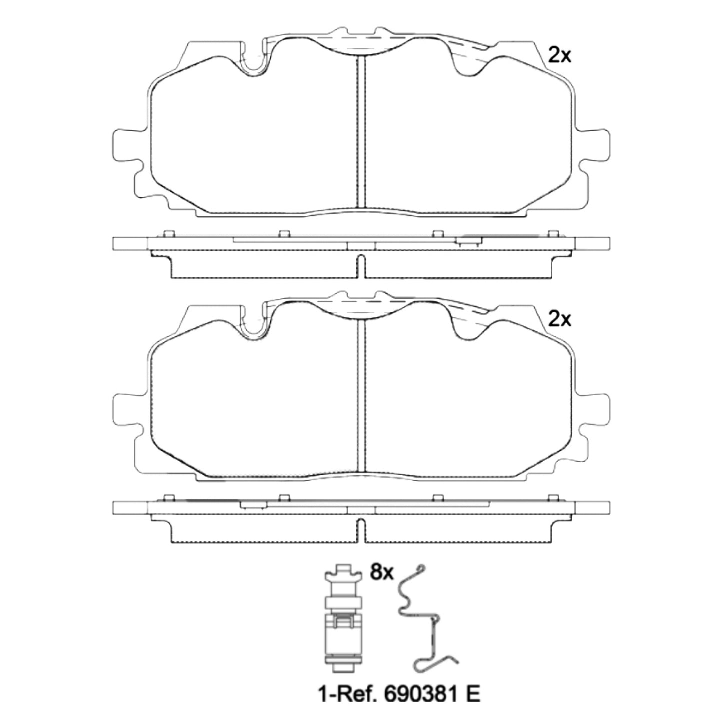 BRE-P85165X - BALATAS DELANTERAS PARA AUDI Q5 DYNAMIC 2018-2022