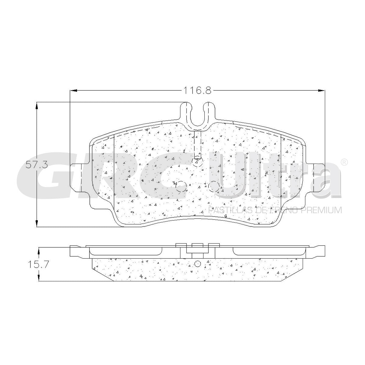 GCD1250 - BALATAS CERAMICAS DELANTERAS PARA MERCEDES-BENZ A160 2000-2005