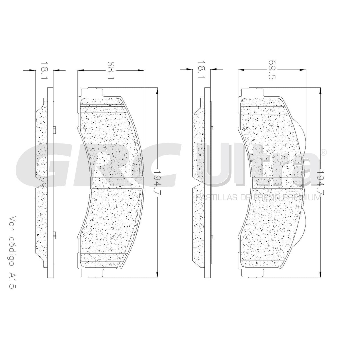 GCD1414 - BALATAS CERAMICAS DELANTERAS PARA FORD EXPEDITION 2010-2017