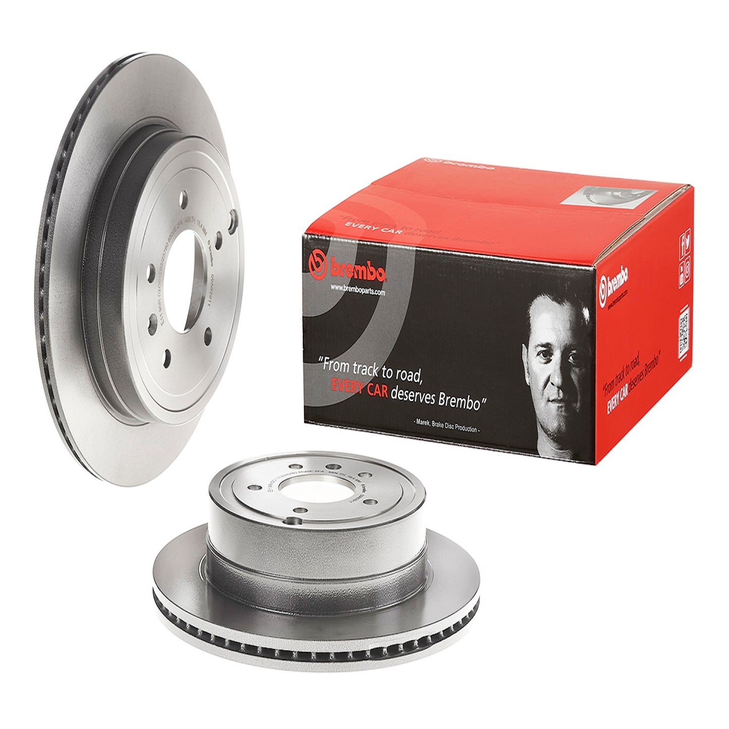 BRE-09.A629.11 - PAR DE DISCOS DE FRENO TRASEROS PARA CHEVROLET CAPTIVA SPORT BASE 2008-2009
