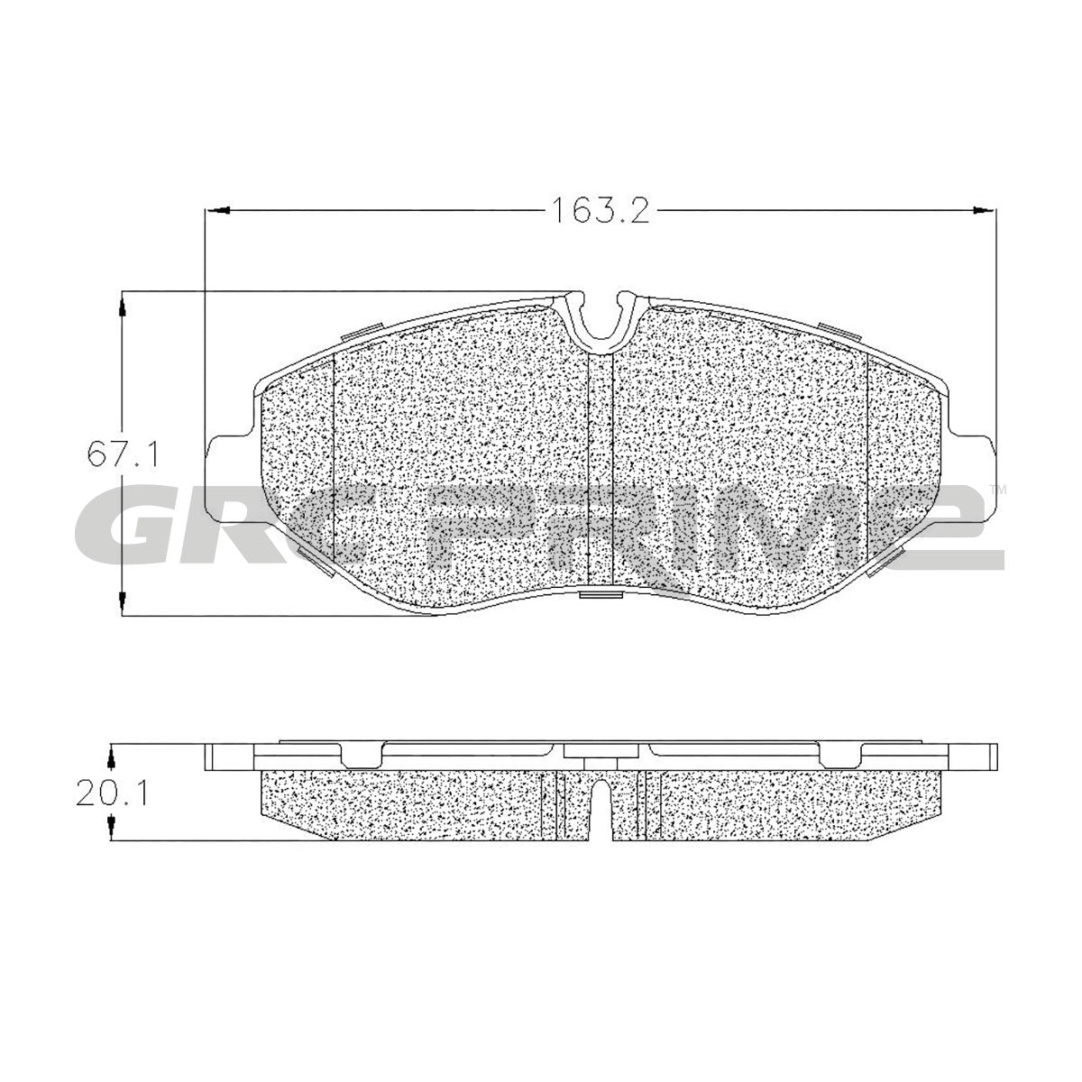 GPRD1316ASD - BALATAS SEMIMETALICAS DELANTERAS PARA DODGE SPRINTER 2500 3.0L 2009-2009