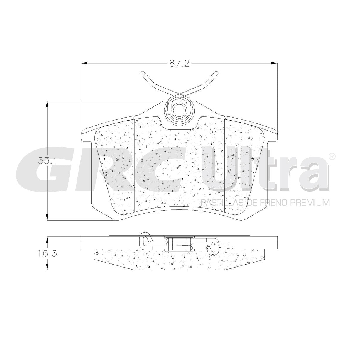 GMD340A - BALATAS SEMIMETALICAS TRASERAS PARA AUDI A4 BASE 1.8L 2005-2005