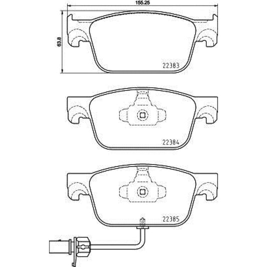 BRE-P85153X - BALATAS DELANTERAS PARA AUDI A4 DYNAMIC 2017-2022