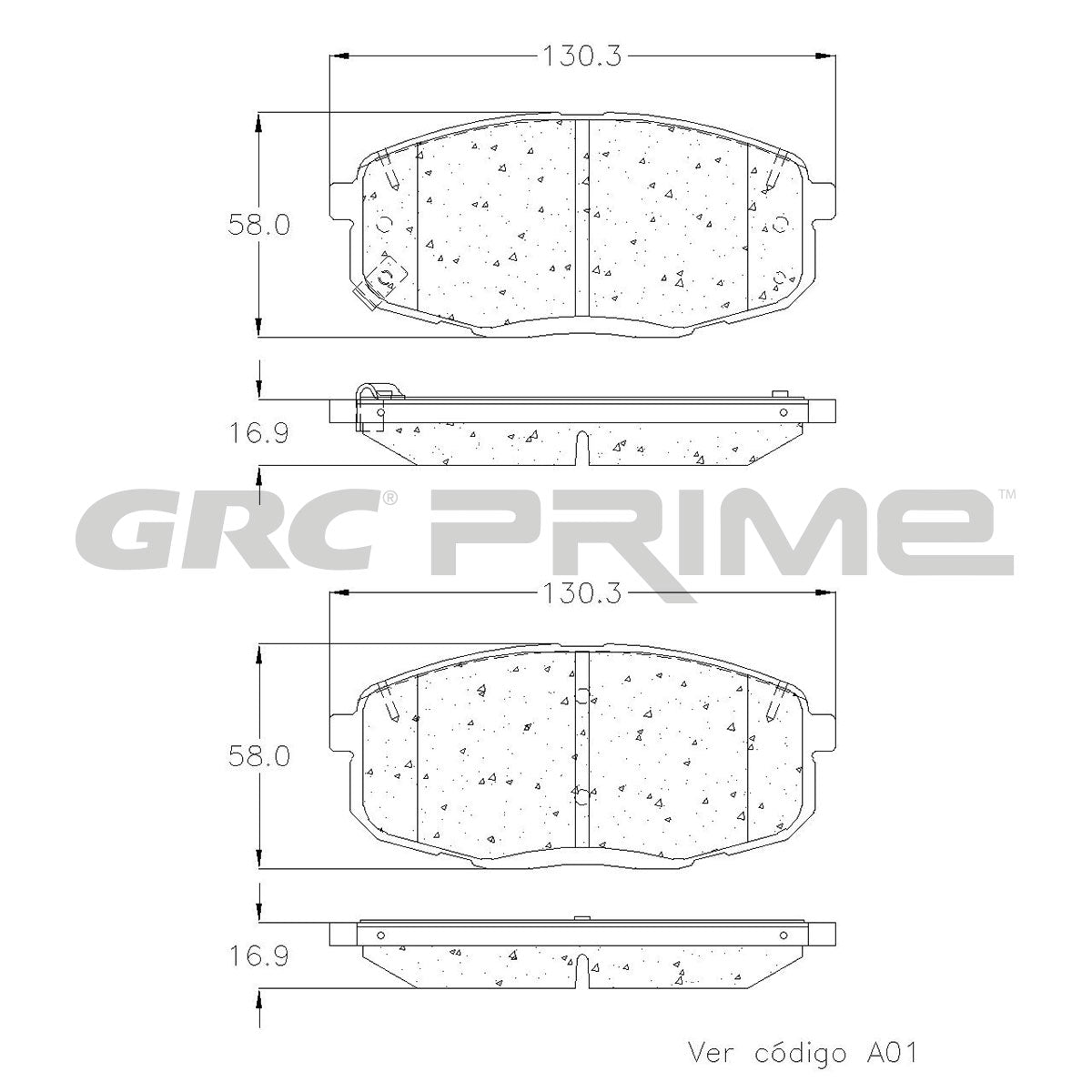 GPRD2094 - BALATAS CERAMICAS DELANTERAS PARA HYUNDAI CRETA 2017-2017