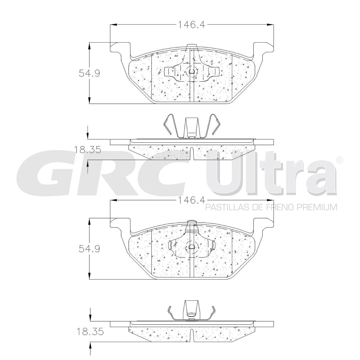 GMD768 - BALATAS SEMIMETALICAS DELANTERAS PARA AUDI A1 2017-2017